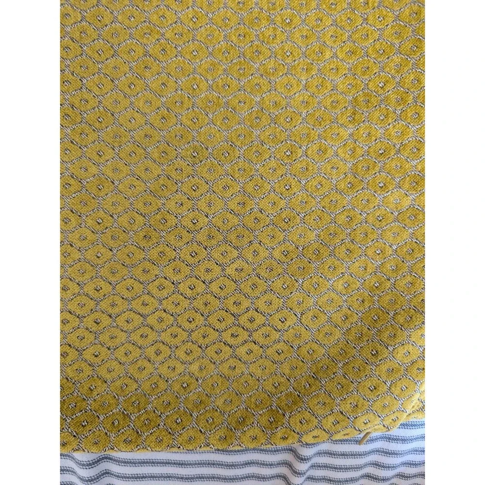 West Elm Gold Velvet Brocade Chartreuse Jacquard Pillow Cover 17
